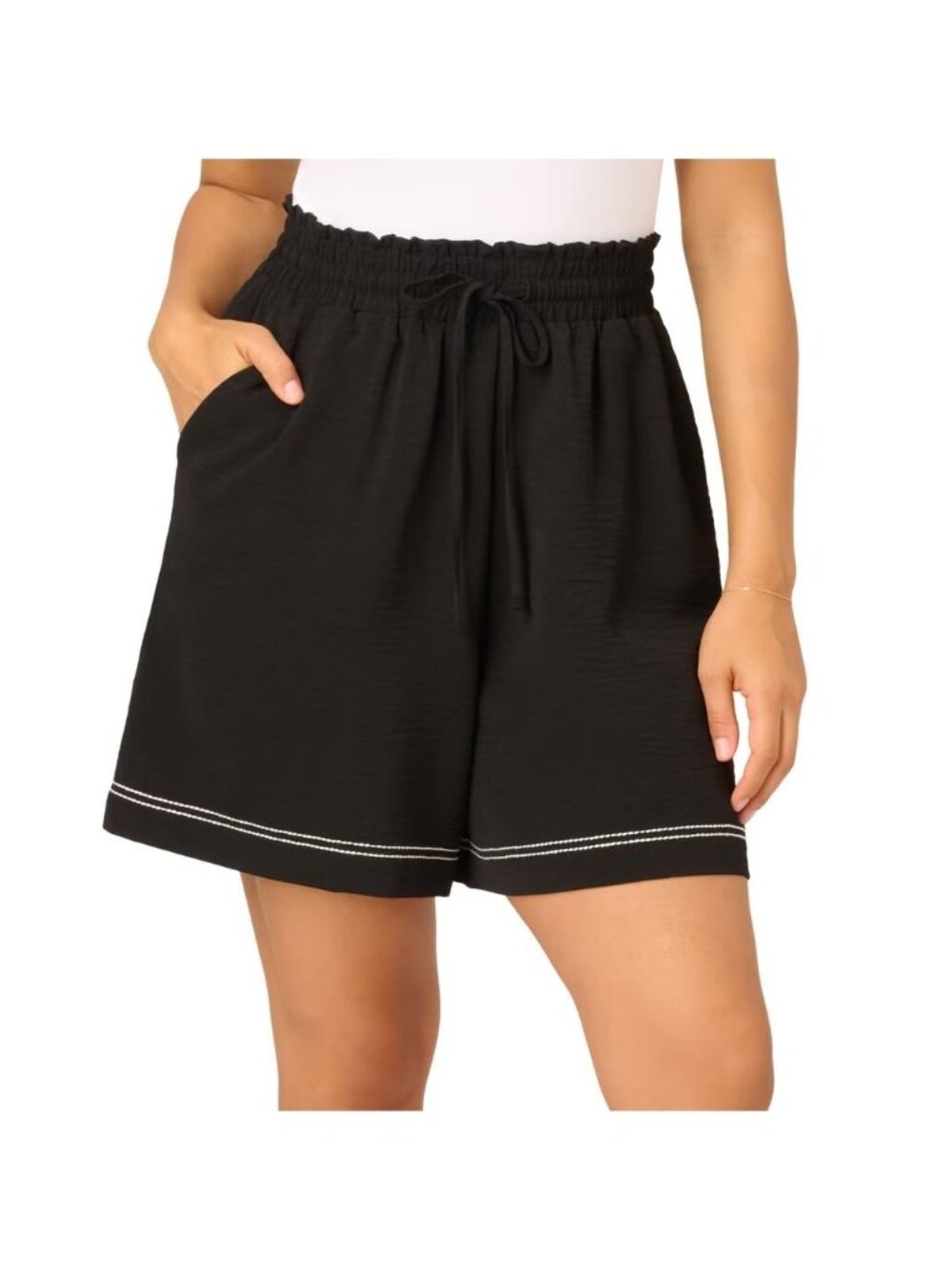 Adrianna Papell Women’s Airflow Short Dress Black Size XL 16‑18 New With tag